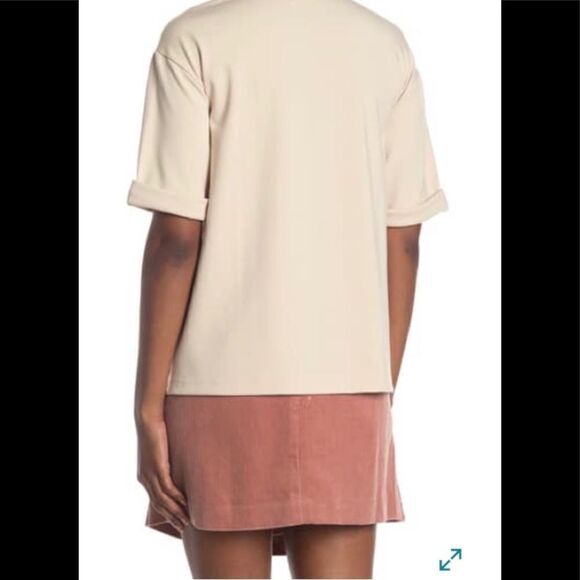 CLUB MONACO
Side Slit Top With Hi-Lo Hem- Beige - Picture 2 of 7